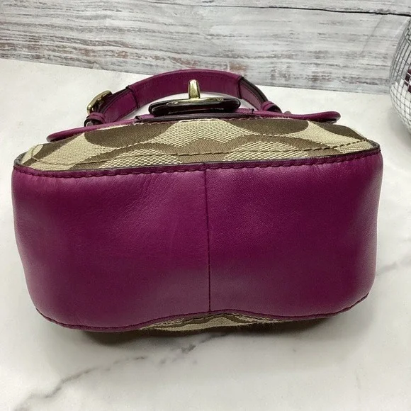 VINTAGE Y2K COACH HAND BAG‎ POPPY MINI WILLIS SIGNATURE CROSSBODY SHOULDER PURSE - Picture 11 of 16